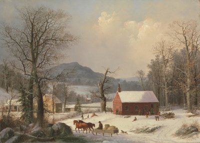 Scuola rossa (Scena di campagna) da George Henry Durrie