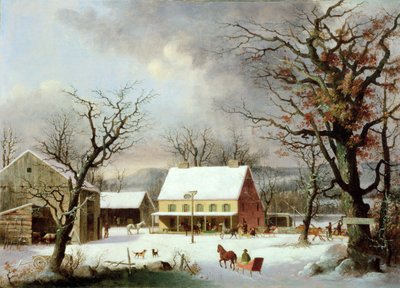 Sette miglia a Farmington, c.1853 da George Henry Durrie