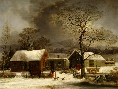 Scena invernale a New Haven, Connecticut da George Henry Durrie