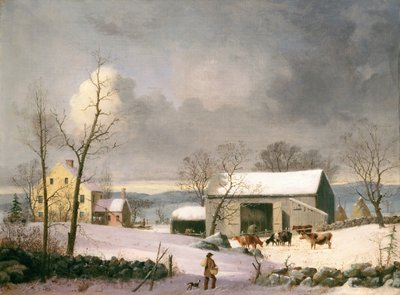 Inverno in campagna, 1858 circa (olio su tela) da George Henry Durrie