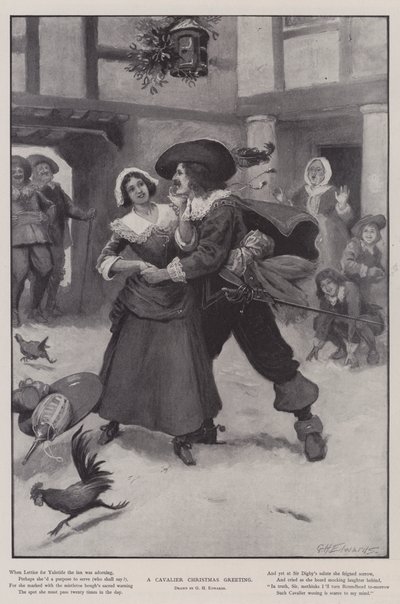 Un saluto natalizio cavalleresco da George Henry Edwards