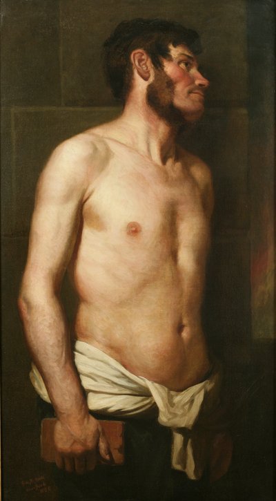Coniglio morto (Studio del nudo o Studio di un irlandese) da George Henry Hall