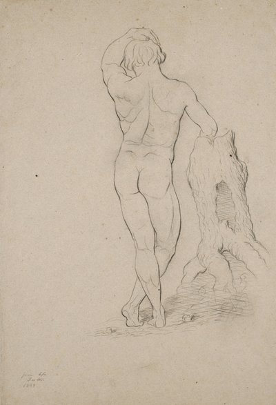 Senza titolo - Nudo maschile, vista posteriore, 1846 da George Henry Hall