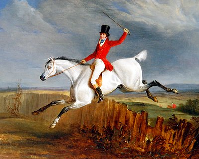 Gentiluomo sul suo cavallo grigio da George Henry Laporte