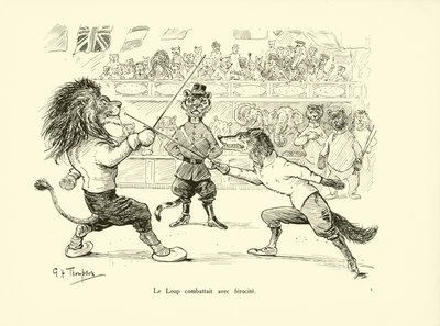 Le Loup combattait avec ferocite (litografia) da George Henry Thompson