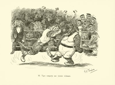 M Tigre ha ottenuto una vittoria clamorosa (litografia) da George Henry Thompson