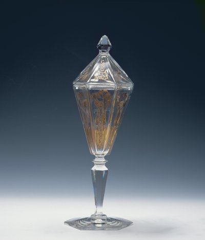 Coppa di vetro con coperchio da George Heywood Maunoir Sumner