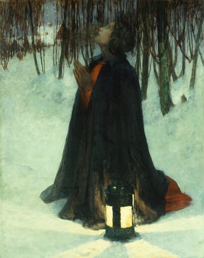 Un sogno di Natale (olio su tela) da George Hitchcock
