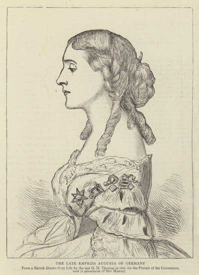 La defunta imperatrice Augusta di Germania da George Housman Thomas
