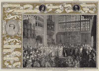 Il matrimonio del Principe di Galles e della Principessa Alessandra di Danimarca nella Cappella di San Giorgio, Castello di Windsor, 10 marzo 1863 da George Housman Thomas