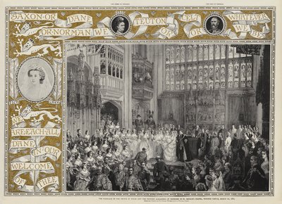 Il matrimonio del Principe di Galles e della Principessa Alessandra di Danimarca nella Cappella di San Giorgio, Castello di Windsor, 10 marzo 1863 da George Housman Thomas