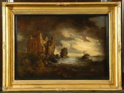 Castello di Peele in una tempesta, 1805 da George Howland Beaumont