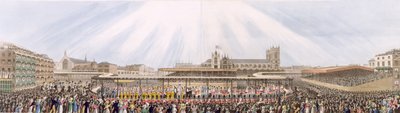 Vista della processione di incoronazione di Re Giorgio IV da Westminster Hall all