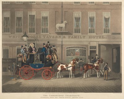 Coaching: Il telegrafo di Cambridge, partenza dal White Horse da George Hunt