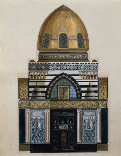 Progetto per la Sala Araba a Leighton House, Londra, 1880 da George II Aitchison