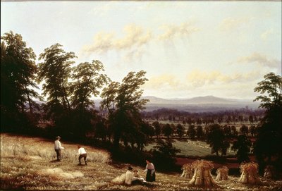 Covoni vicino a un fiume, vicino a Harford, Warwickshire, 1872 da George II Turner