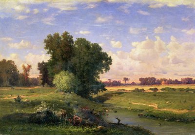 Hackensack Meadows, tramonto, 1859 da George Inness