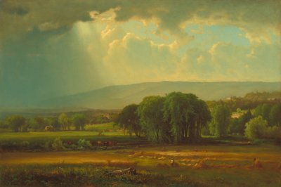 Scena di raccolto nella Valle del Delaware da George Inness