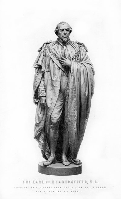Benjamin Disraeli, 1º conte di Beaconsfield, statista e letterato inglese da George J. Stodart