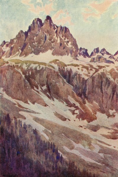 Le Aiguilles Rouges, una sera di maggio da George Jackson Flemwell