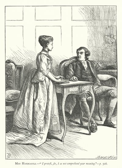 Illustrazione per Lei si abbassa per conquistare da George John Pinwell