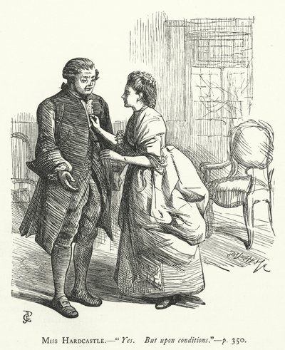 Illustrazione per Lei si abbassa per conquistare da George John Pinwell