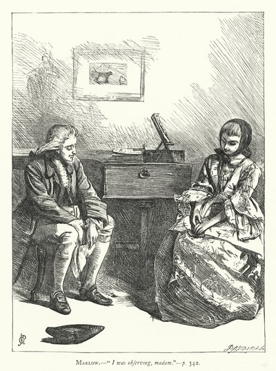 Illustrazione per Lei si abbassa per conquistare da George John Pinwell