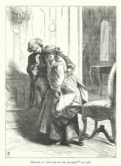 Illustrazione per Lei si abbassa per conquistare da George John Pinwell