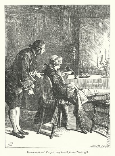 Illustrazione per Lei si abbassa per conquistare (incisione) da George John Pinwell