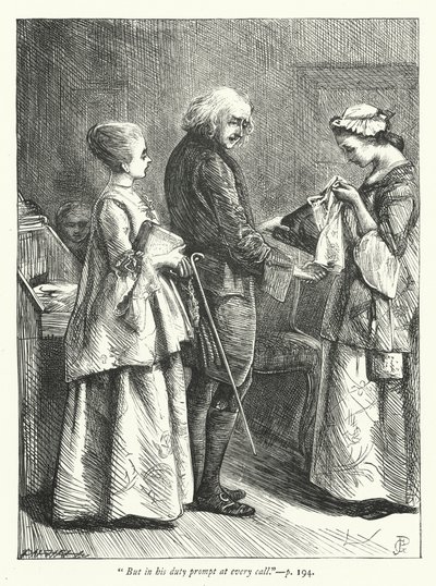 Illustrazione per Il Villaggio Abbandonato da George John Pinwell