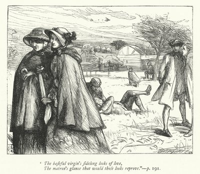 Illustrazione per Il villaggio abbandonato (incisione) da George John Pinwell