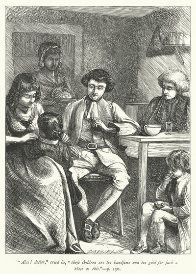 Illustrazione per Il Vicario di Wakefield (incisione) da George John Pinwell