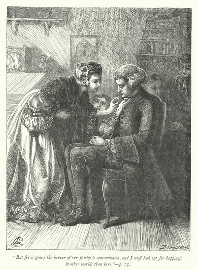 Illustrazione per Il vicario di Wakefield (incisione) da George John Pinwell