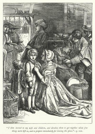 Illustrazione per Il vicario di Wakefield (incisione) da George John Pinwell
