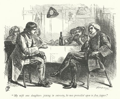 Illustrazione per Il vicario di Wakefield (incisione) da George John Pinwell
