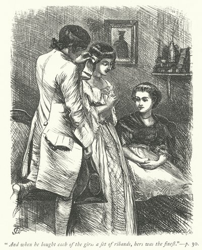 Illustrazione per Il vicario di Wakefield (incisione) da George John Pinwell