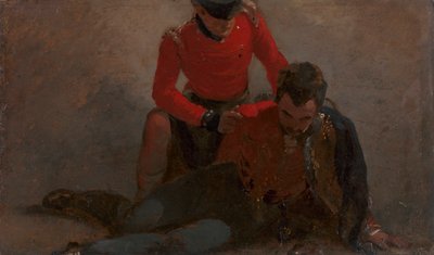 Un 42° Highlander che assiste un generale dei 7° Ussari, possibilmente Henry William Bayly, primo conte di Uxbridge, poi primo marchese di Anglesey: uno studio per 