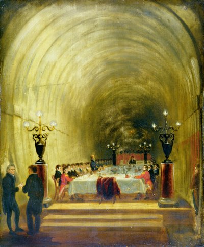 Banchetto nel Tunnel del Tamigi, c.1827 da George Jones