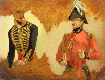 Studi di uniforme della Royal Horse Artillery e di un A.D.C. al comandante in capo: uno studio per 