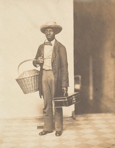 Venditore Sam Campus, da un album di classe di Yale, ca. 1858 da George K Warren