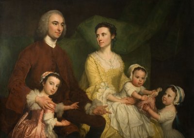 Dr Samuel Wathen con sua moglie e figli, 1755 da George Knapton