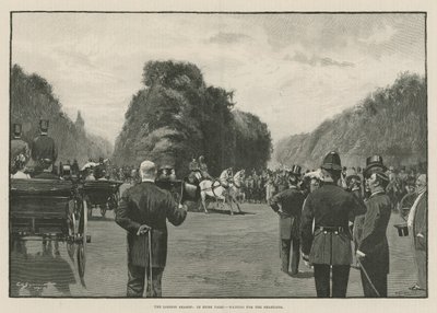 La stagione londinese: A Hyde Park, in attesa dello Shahzada (incisione) da George L. Seymour