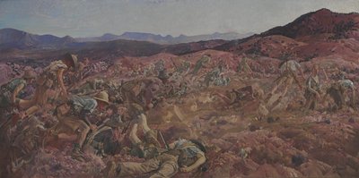 La carica della 3ª Brigata di Cavalleria Leggera al Nek, 7 agosto 1915 da George Lambert