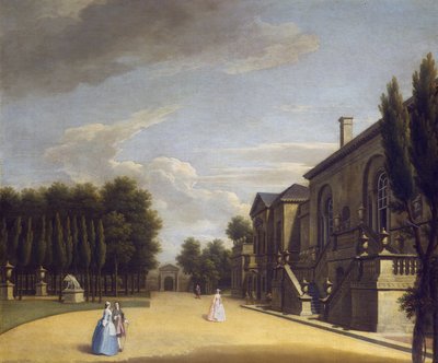 Vista della Villa di Chiswick dal retro al cancello di Inigo Jones da George Lambert