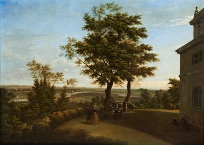Westcombe House, vista dalla terrazza, con Londra in lontananza da George Lambert