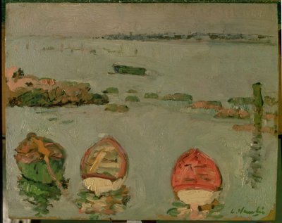 Barche, Lower Largo, Fife da George Leslie Hunter