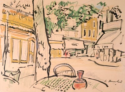 Piazza a Vence da George Leslie Hunter