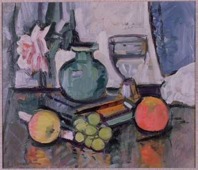 Natura Morta, Rosa e Frutta da George Leslie Hunter