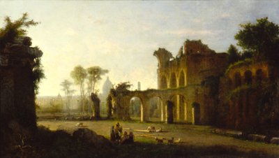 Veduta del Tempio della Pace nel Foro Romano da George Loring Brown