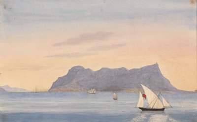 La rocca di Gibilterra da Algeciras (Spagna) da George Lothian Hall